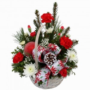 Christmas Basket W/ornament 