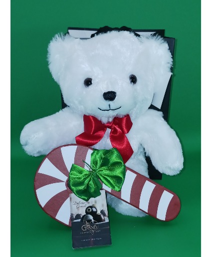 Christmas Bear with 8 Pc Gourmet Truffles