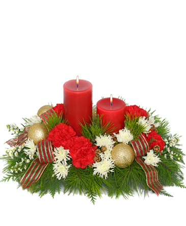 Christmas by Candlelight Centerpiece in Newmarket, ON | FLOWERS 'N THINGS FLOWER & GIFT SHOP