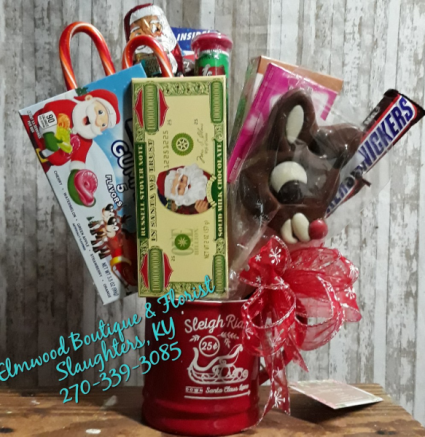 Christmas Candy Bouquet Candy with Mug