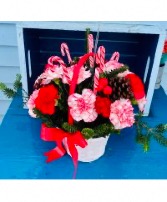 Christmas Candy Cane Basket  