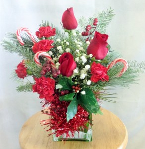 Christmas Candy Canes Holiday Arrangement