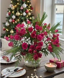Christmas Candy Rose Arrangement 