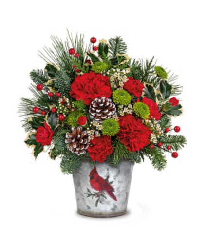 Christmas Cardinal Arrangement