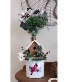 Christmas Cardinal Birdhouse Artificial Arrangement
