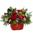 Christmas Cardinals Fresh Arrangement