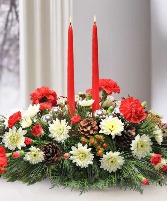 Christmas Carnations Centerpiece Centerpiece