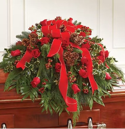 Christmas Casket Spray