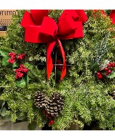 Christmas Cemetery Wreath 24" On a Stand