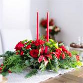 christmas center table arrangment christmas dinner