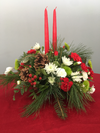 Christmas Centerpiece with Candles