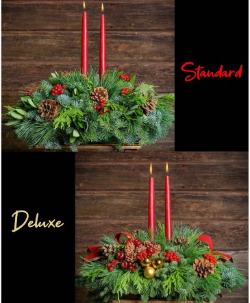 Christmas cheer Centerpiece in Windsor, ON | K. MICHAEL'S FLOWERS & GIFTS