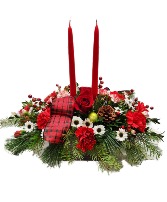 Christmas Cottage Centerpiece 