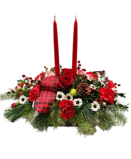 Christmas Cottage Centerpiece 