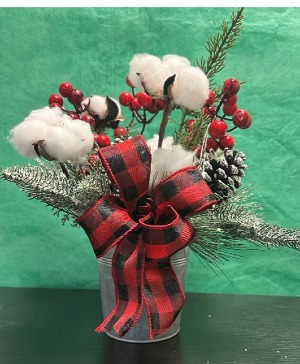 Christmas Cotton Winter Arrangement Christmas