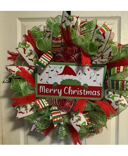 Christmas Deco Mesh Wreath gift