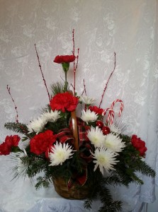 Christmas Delight Candy Cane Basket