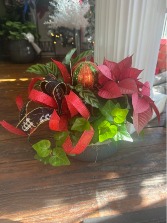 christmas dish garden ceramic pot