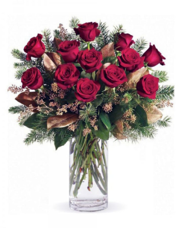 Christmas Dozen Red Roses in Croton On Hudson, NY | Cooke's Little Shoppe Of Flowers Christmas Dozen Red Roses in Croton On Hudson, NY | Cooke's Little Shoppe Of Flowers