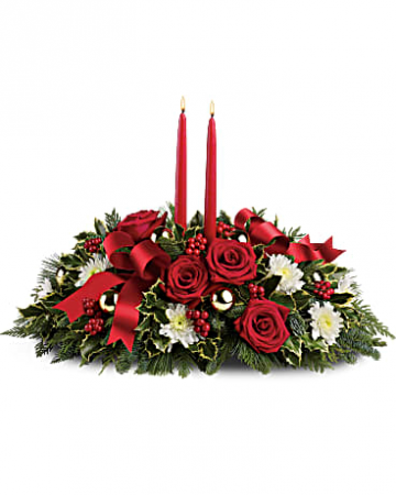 Christmas elegance Centerpiece in Dewitt, MI | Howe's Greenhouse & Flower Shoppe, LLC