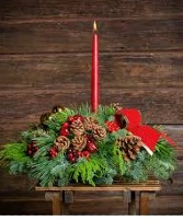 Green Christmas Centerpiece