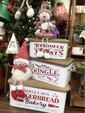 Christmas Enamel Box with Wooden Lid  