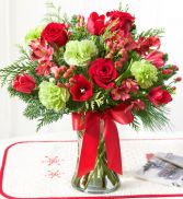 Red Fields of Europe Holiday Bouquet