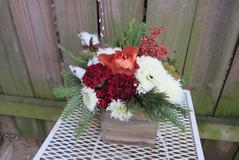 Christmas Flower Box Fragrant Greens and Beautiful Blooms