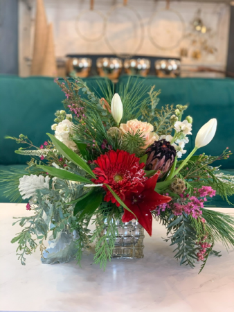 Christmas Fresh Flower Special Holiday Fresh Floral Arrangement