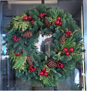 Christmas Fruit Wreath (14x24) 