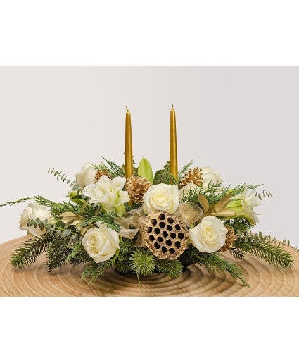 Christmas Gold Centerpiece 