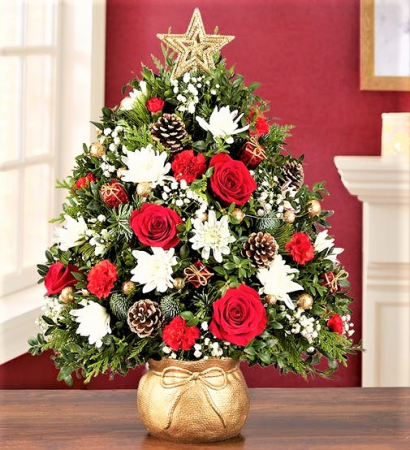 Christmas Holiday Floral Tree Elf Approved for Table Top Decor!!! in ...