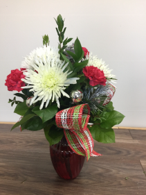 CA6 Christmas Holiday Vase arrangement