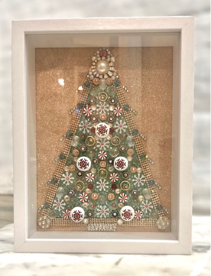 Christmas Jewel Tree Shadow Box