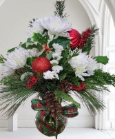 Christmas Jingle FHF-W1224 Fresh Vase Arrangement (local delivery only)