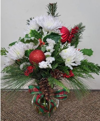 Christmas Jingle FHF-W1224 Fresh Vase Arrangement (local delivery only)