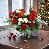 Sleigh of Happy Memories Christmas arrangement
