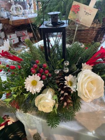 Christmas Lantern Centerpiece Fresh Flowers in Fowlerville, MI | ALETA'S FLOWER SHOP Christmas Lantern Centerpiece Fresh Flowers in Fowlerville, MI | ALETA'S FLOWER SHOP