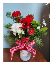 Christmas Mason Jar Arrangement 