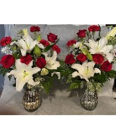 Christmas Mercury Vases 24 Fresh Flowers