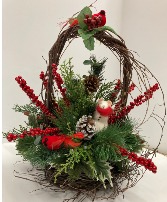 Christmas Mouse in a Basket Permanent botanical
