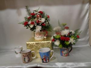 Christmas Mug Assortment Arrangement