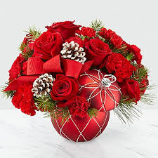 Christmas Ornament Gift Christmas Arrangement in San Juan, PR | ELIKONIA FLOWERS