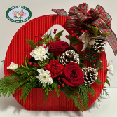 Christmas Ornament Vase Arrangement