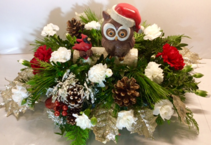 Christmas Owl Centerpiece