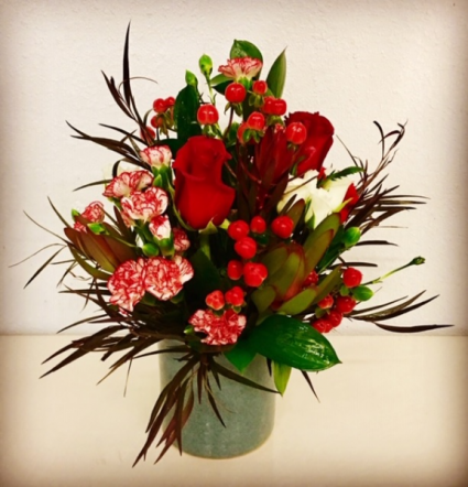 Christmas Pottery Floral Arrangement