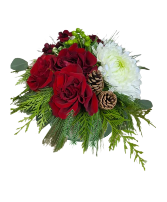 Christmas Red Rose Table Centrepiece.