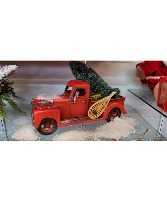 Christmas red truck Christmas
