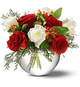 Christmas Rose Bowl floral arrangement