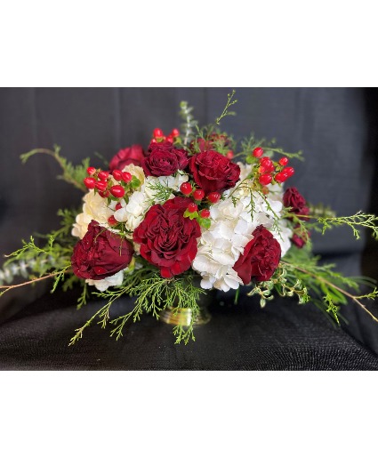 Christmas Roses Centerpiece